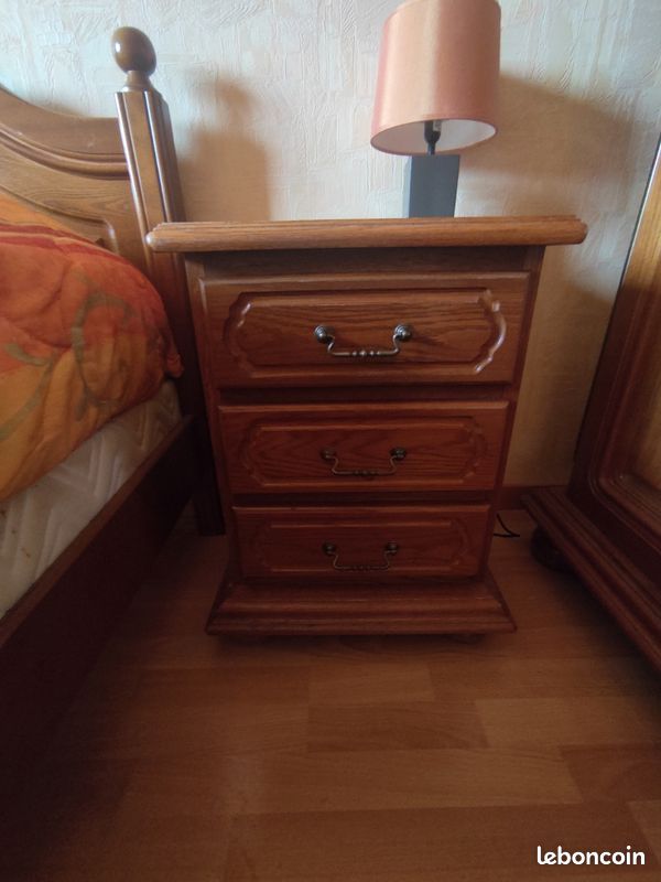 Ensemble chambre (lit + table chevet + armoire) (image 4)