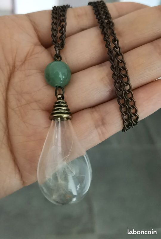 Collier forme goutte pissenlit (image 2)