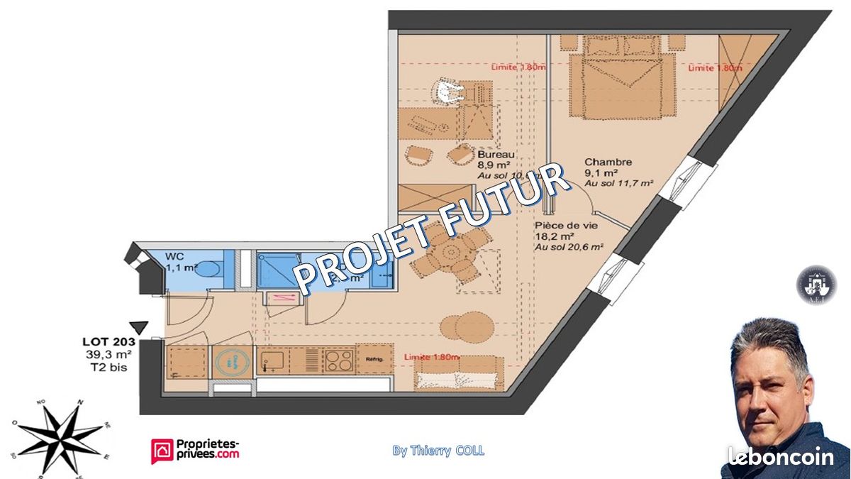 Appartement 1 pièce 39 m² · à Lyon · 39 m² · 208 825 €