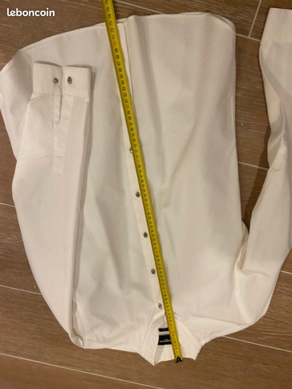 Chemise Blanche Gaufrée The Kooples - Taille L - Coupe Fitted - Comme Neuve (occasion)