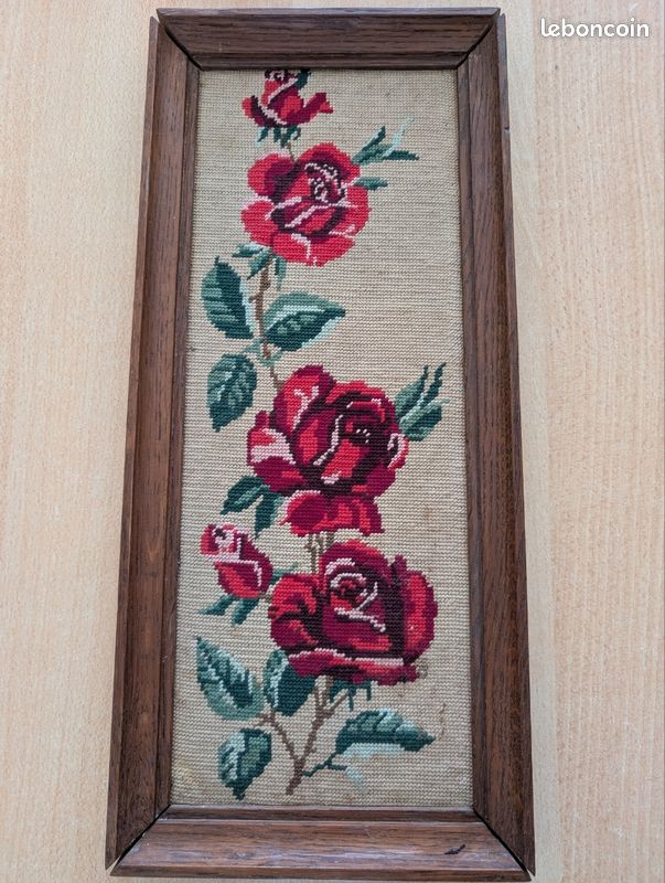 Tableau canevas de roses rouges (image 1)