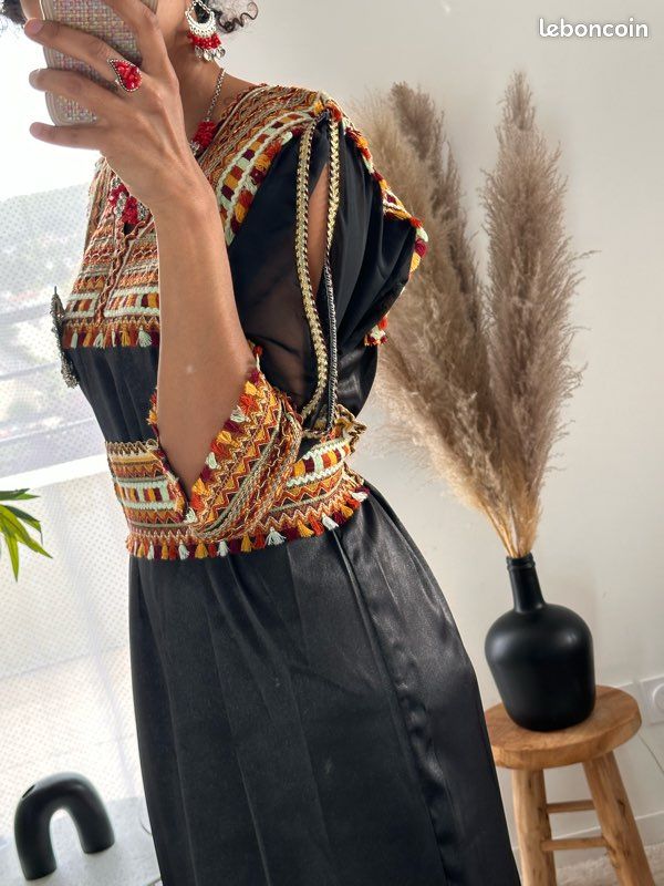 Traditional Dresses Robe Kabyle Noir 2019 Robe Kabyle Simple 2021