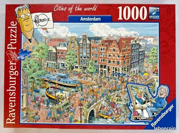 Ravensburger Puzzle Fleroux Cities of the World Amsterdam 1000 Pièces complet (image 1)