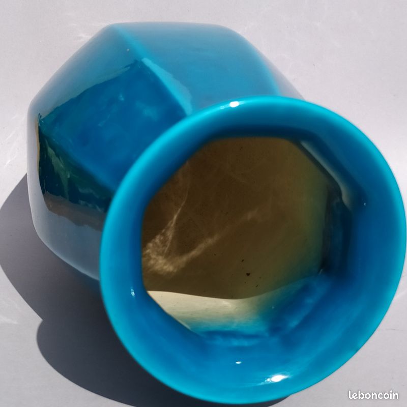 Vase céramique Sèvres par Paul Millet - Bleu turquoise (image 7)