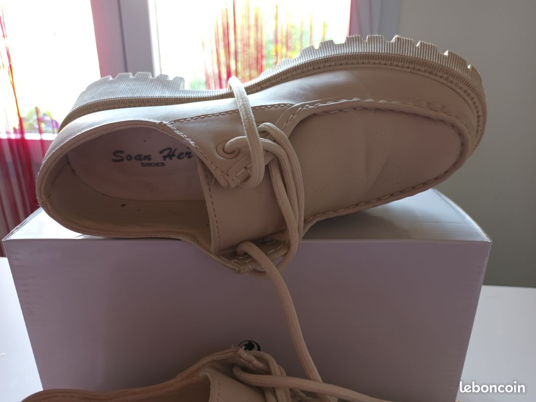 Chaussures Femme Derbies femme mode à lacets cuir souple Kaki