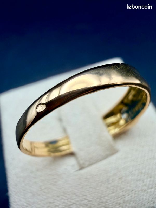 Bague au diamant serti clos – Or 18 carats (750‰) (image 5)