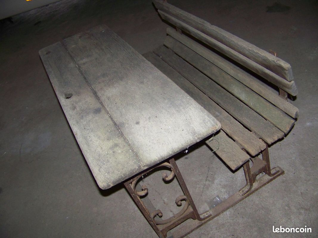 Rare et original bureau d'écolier ancien (image 1)