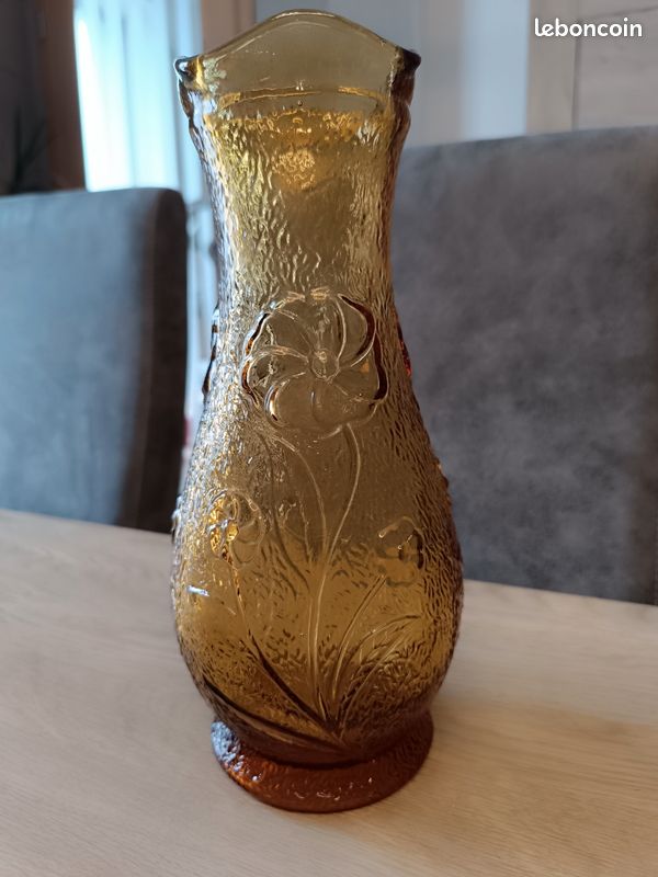 Vase vintage en verre d'Empoli (image 1)
