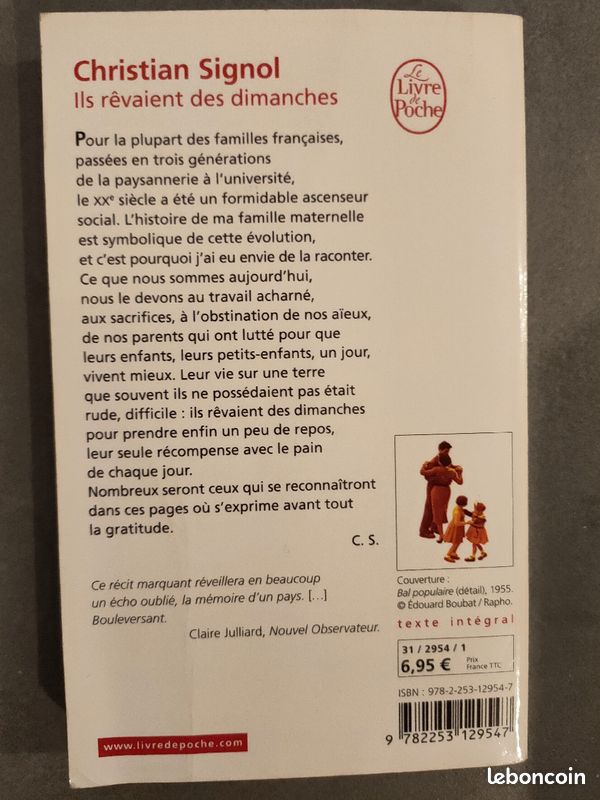 Livre : Ils rêvaient des dimanches de Christian Signol (image 2)