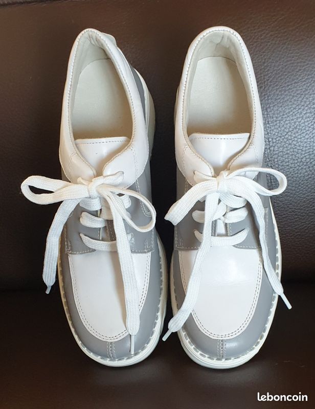 Chaussures à lacets bicolores cuir Chaussures - Main Image