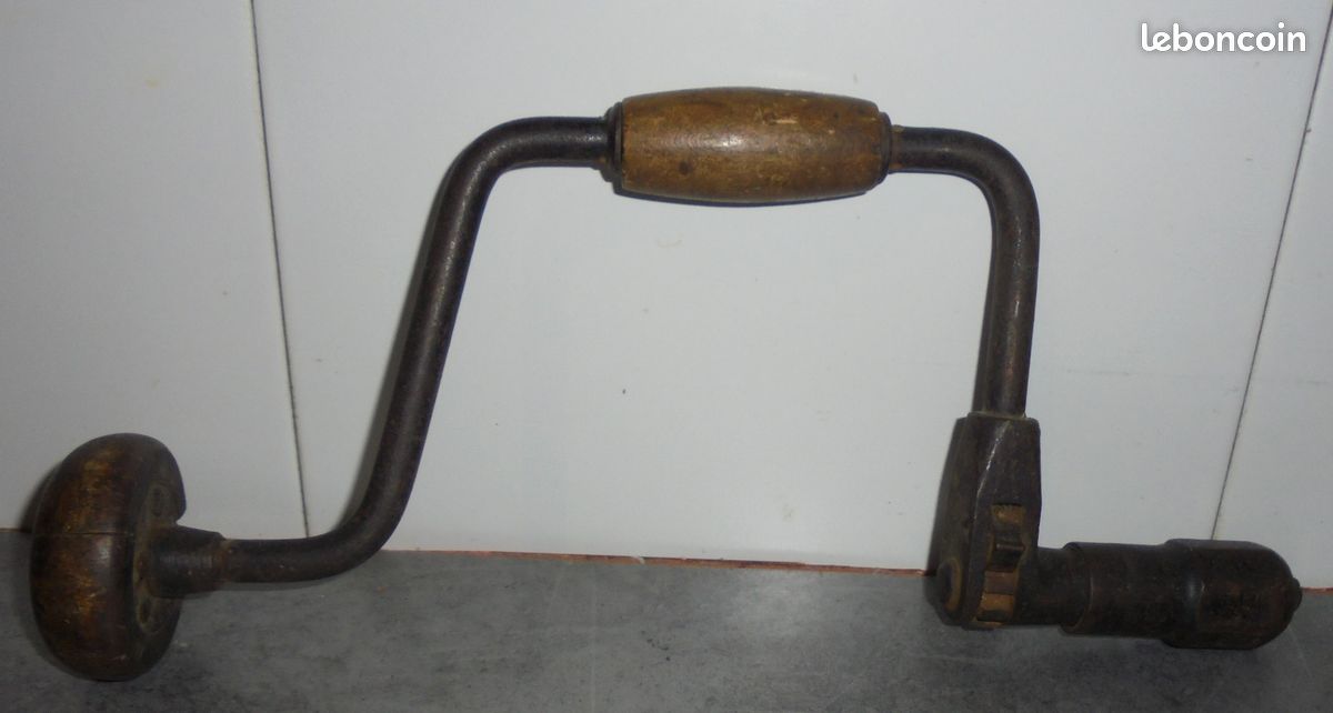 OLD TOOL, OUTIL ANCIEN, vilebrequin,chignole à Bois Perceuse Manuelle | eBay