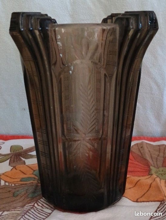Vase style Daum art déco cristal ciselé (image 2)