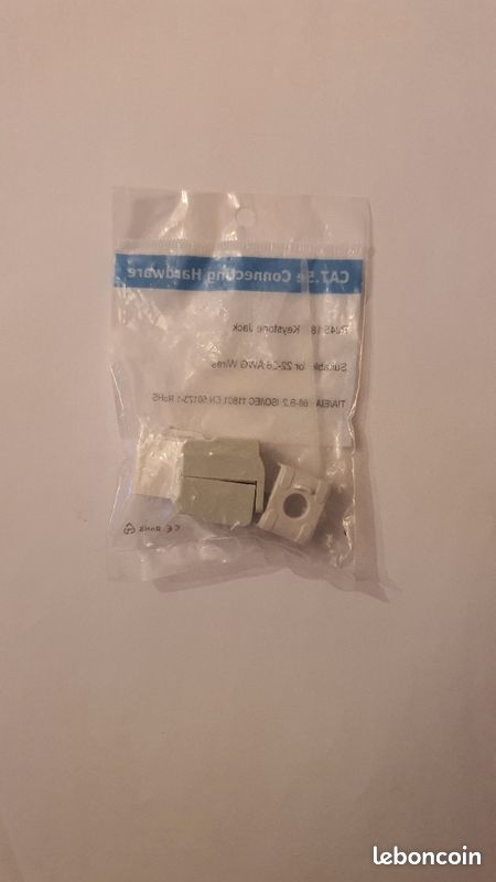 ✅ ENCORE DISPO ✅ 13 Connecteurs RJ45 Noyau blanc CAT5e non blindé UTP sans outil (image 3)