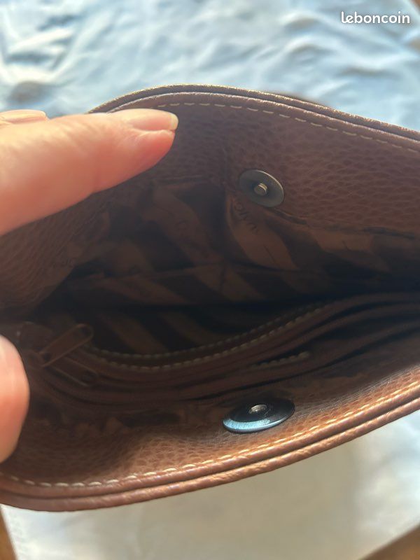 Sac Bandoulière Cuir DUOLYNX Marron - Taille Moyenne, Très Bon état Occasion