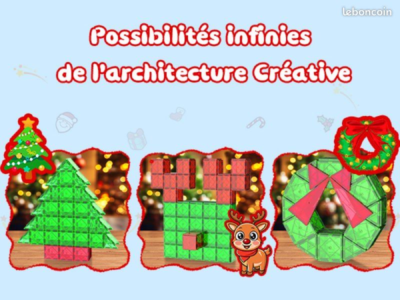 Jouets Magnétiques Coodoo - 40 Pièces, Blocs De Construction Éducatifs STEM Pour Enfants | Compatible Major Brands