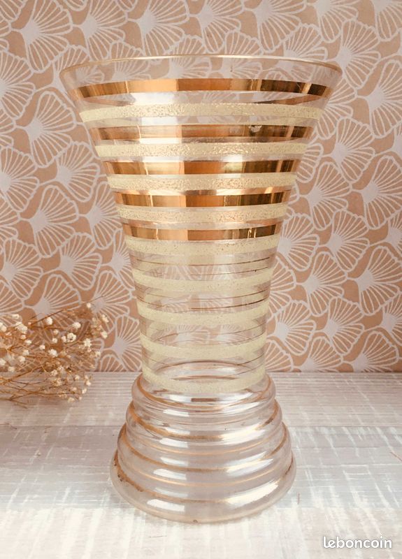 Vase Vintage Fifties 1950 Or (image 10)