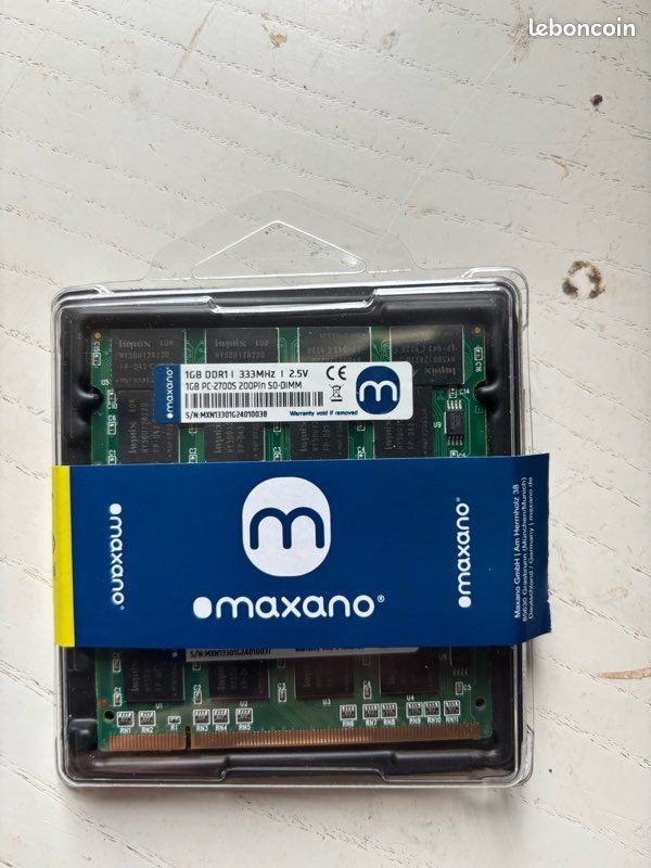 2 GO RAM PC 2700 SO-DIMM (2 x 1go) (image 2)