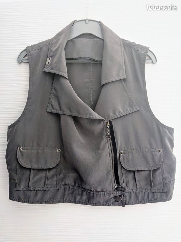 Cop Copine veste veston sans manche gris anthracite gilet costume