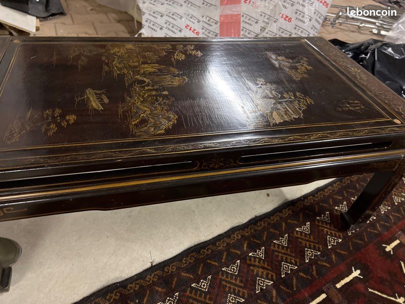 Table chinoise garouste avec verre (image 2)