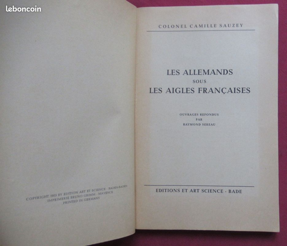 Camillle SAUZEY. Les Allemands sous les les Aigles Françaises. BADE (image 3)