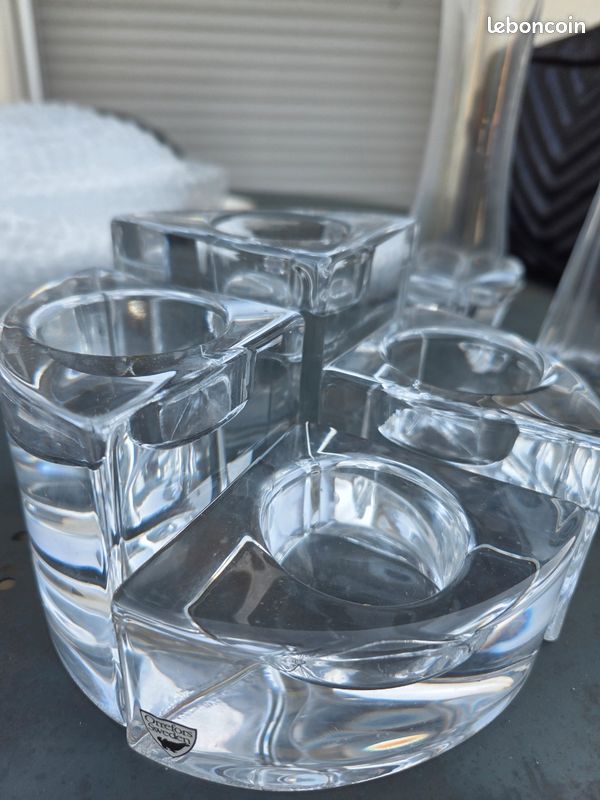 Lot de 4 bougeoirs orrefors sweden (image 1)