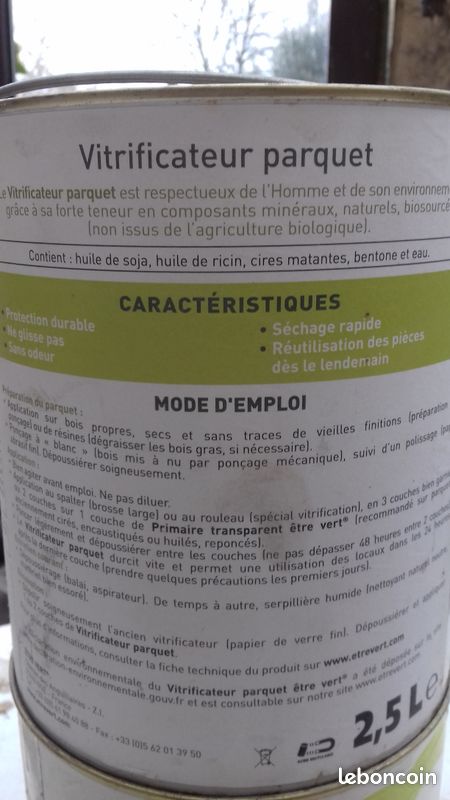 Vitrificateur parquet Etre vert (image 2)