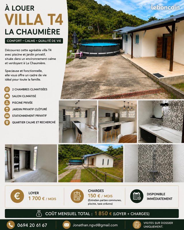 Maison 4 pièces 77 m² · à Matoury · 77 m² · 1 850 €