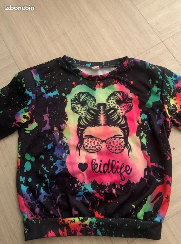 Pull SheIn Fille 12 Ans, Noir, Coupe Cropped, En Coton, Très Bon état