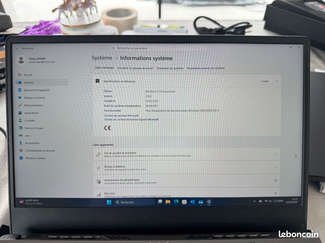 (Vente dans le 62) Asus ROG Zephyrus G14 GA401IV (2021) GeForce RTX 2060 (image 5)