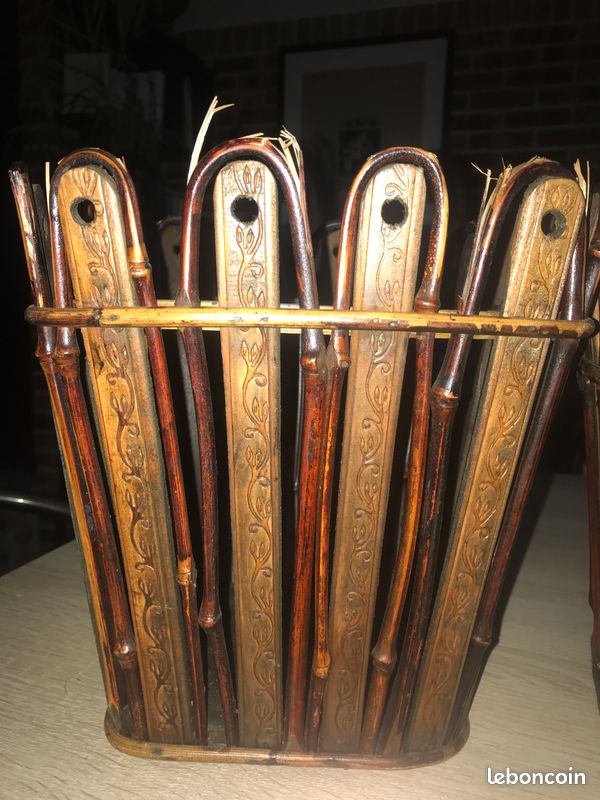 Cache pots en bois et bambou (image 2)