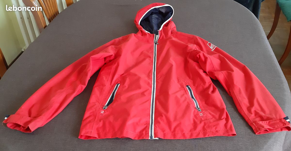 Decathlon Parka Imperméable Rouge Veste Imperméable De Voile Veste