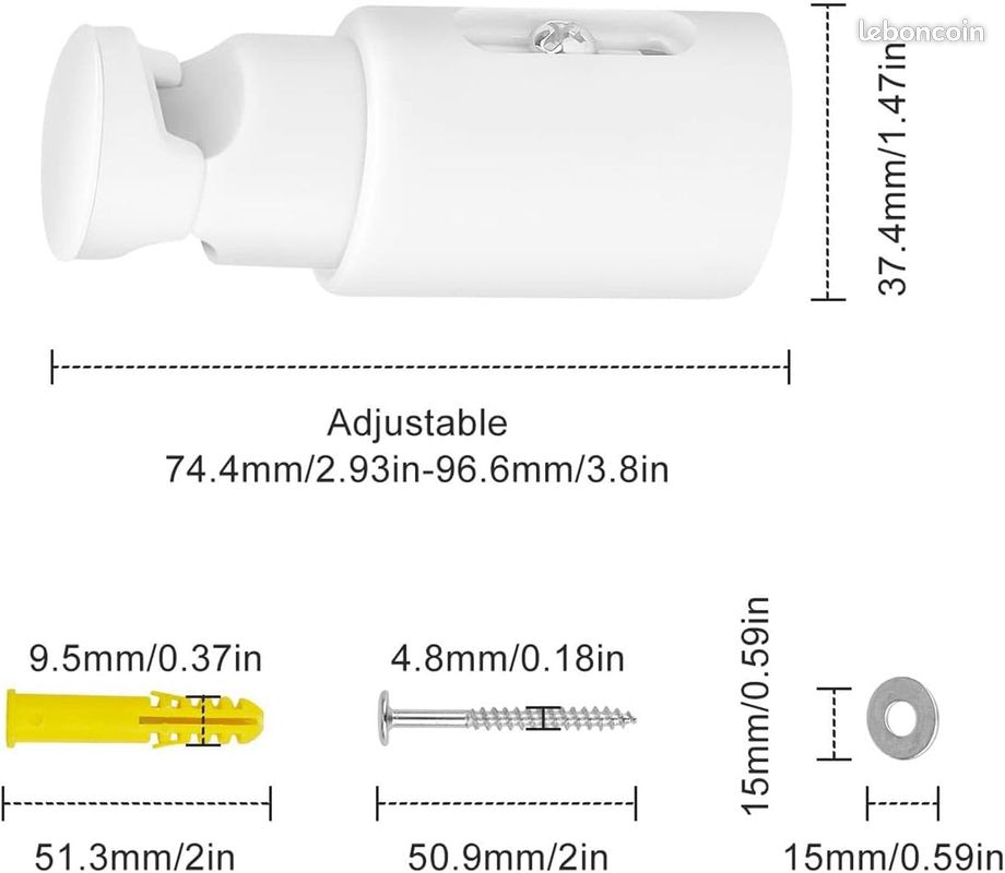 Supports pour sèche-serviettes - 6 pièces - Supports de montage pour radiateur - ABS