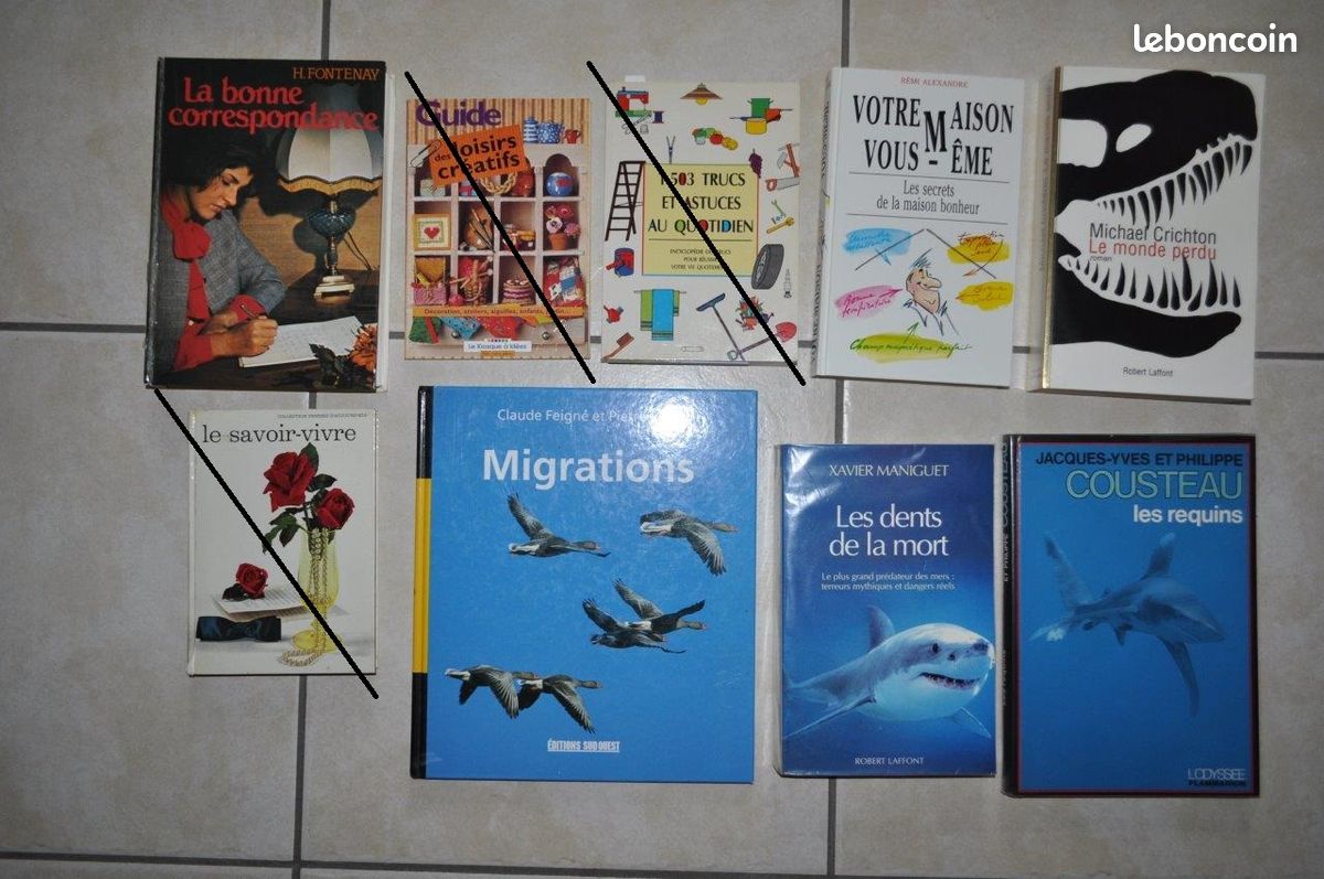 Gros lot de livres...cousteau, le monde perdu...migrations (image 1)
