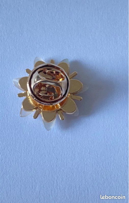 Broche Vintage Nominative Prénom Delphine - Émail Fleur Années 80 Bijou Ancien