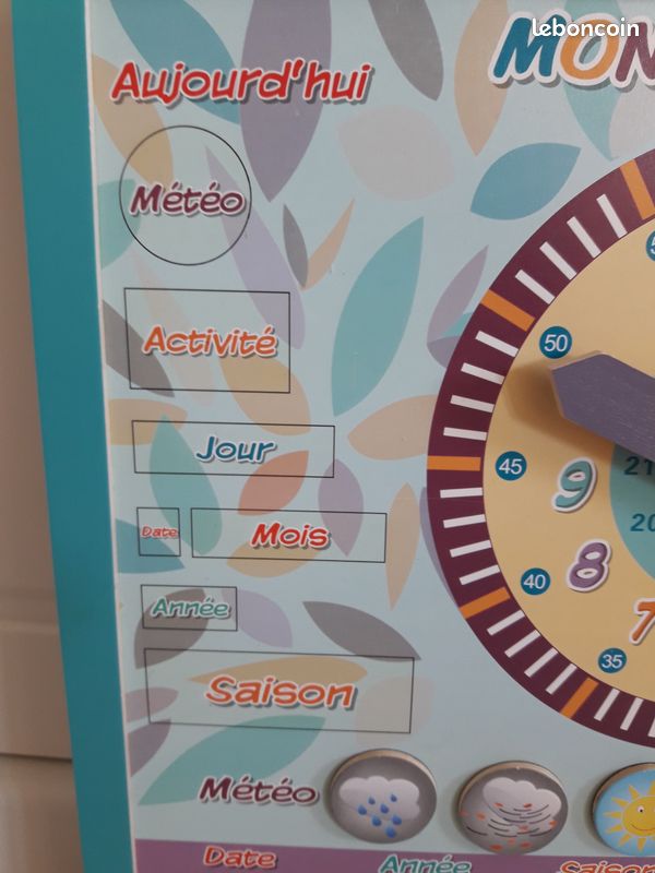 Calendrier en bois éducatif (image 3)