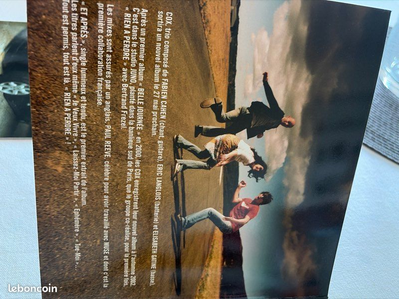 Lot album promo et single promo groupe COX fabien cahen (cf zazie) rien a perdre / et après état neuf rare collector 2003 (image 3)