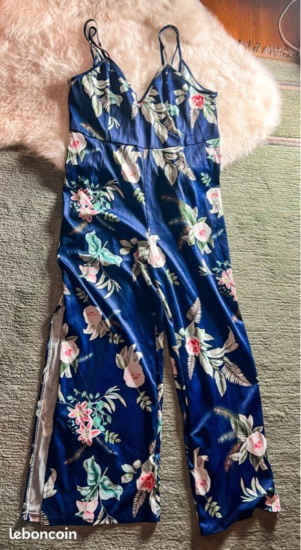 Combinaison pantalon navy florale (image 1)