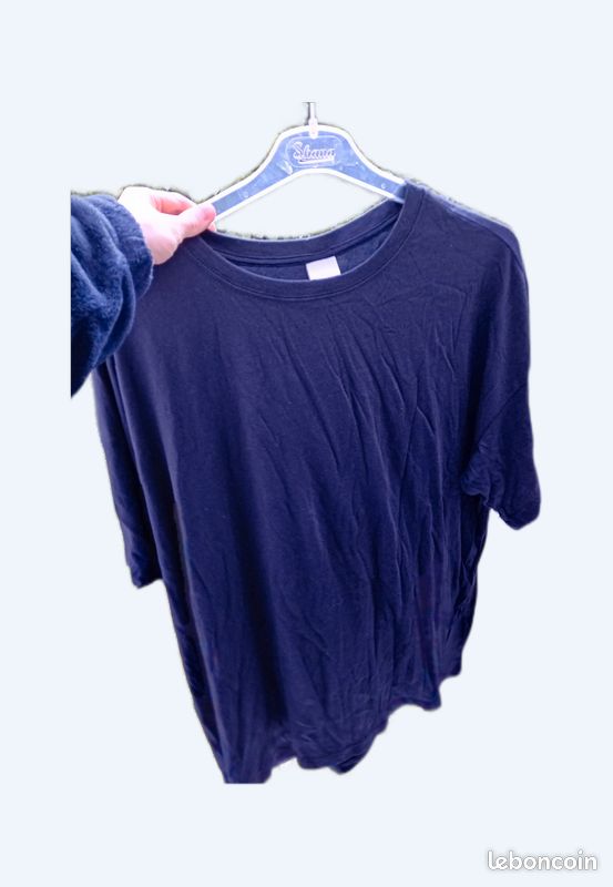 Haut/T-Shirt Long Noir Femme taille M (image 1)
