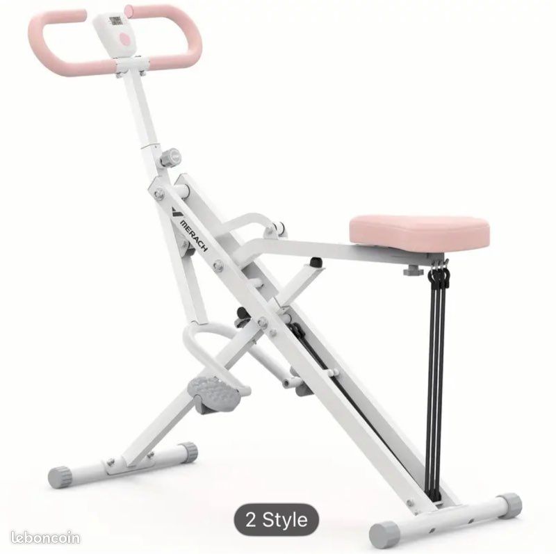 MERACH 2-en-1 Machine à Squats et Rameur, Appareil de Squat Pliable, Machine pour Fessiers, Jambes et Abdominaux, Montage en 10 Min pour la Maison et la Salle de Sport, Charge Max 160