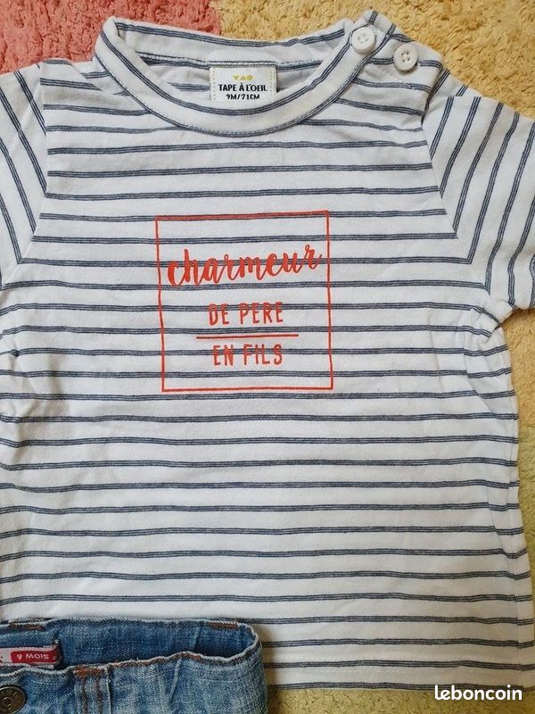 Lot 5 vêtements Garçon 👦 Printemps / été - 9 mois - TBE (image 4)