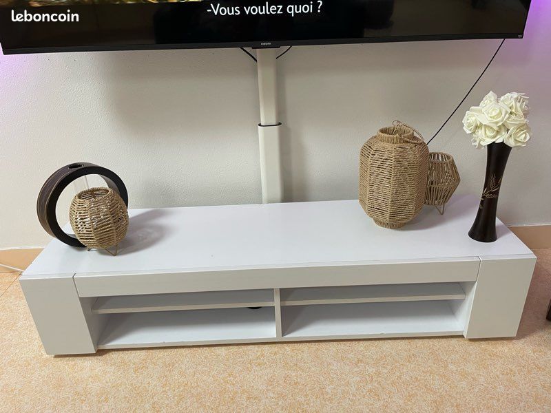 Table TV blanche - 140cm (image 2)