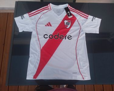 Maillot River Plate Domicile Blanc/rouge Taille L Adulte - Neuf, Sans Marque
