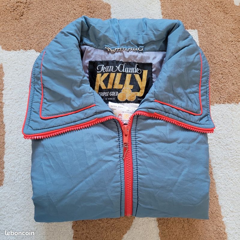 Sweat De Ski Vintage Jean-Claude Killy Années 70-80 - Bleu Blanc Rouge - Taille 50 (L) - Made In France