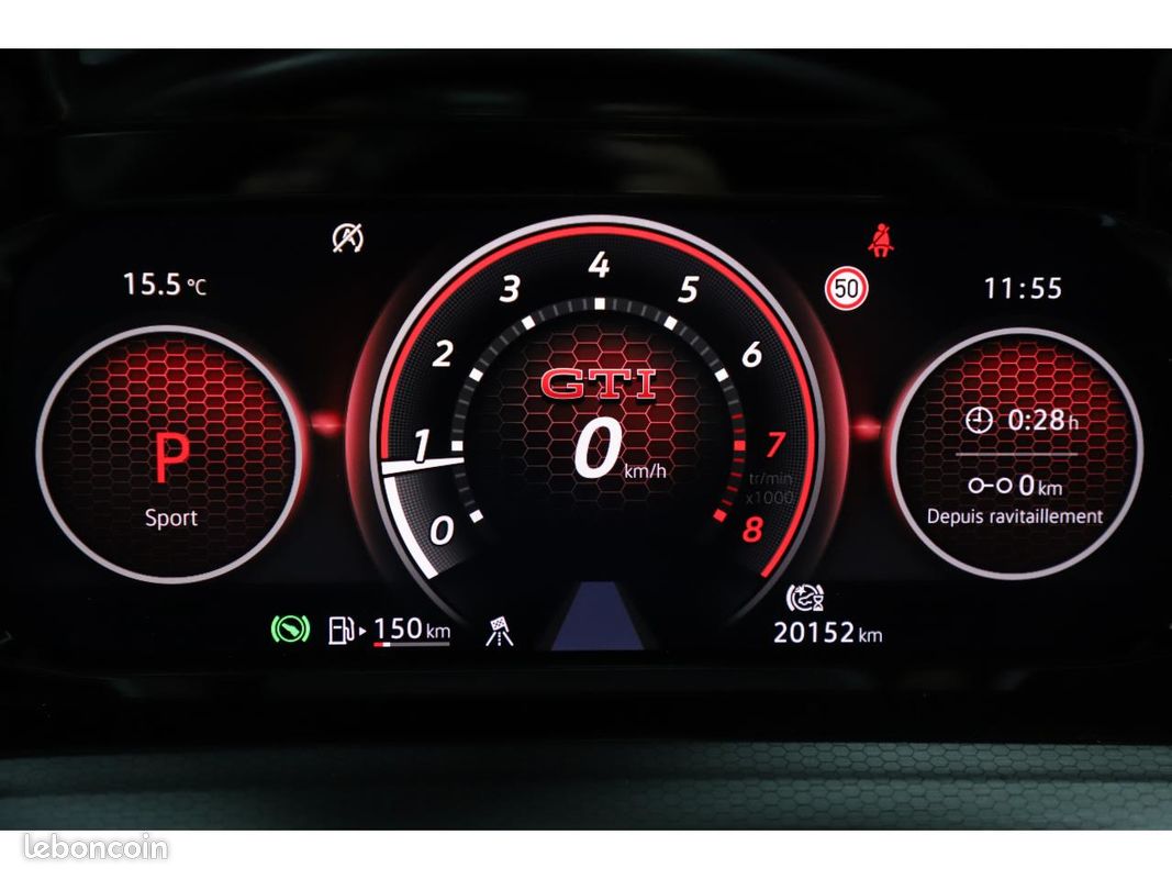 Volkswagen golf viii gti 2.0 tsi 245 dsg 7 camera/carplay/ja18/s.chauffants (image 19)