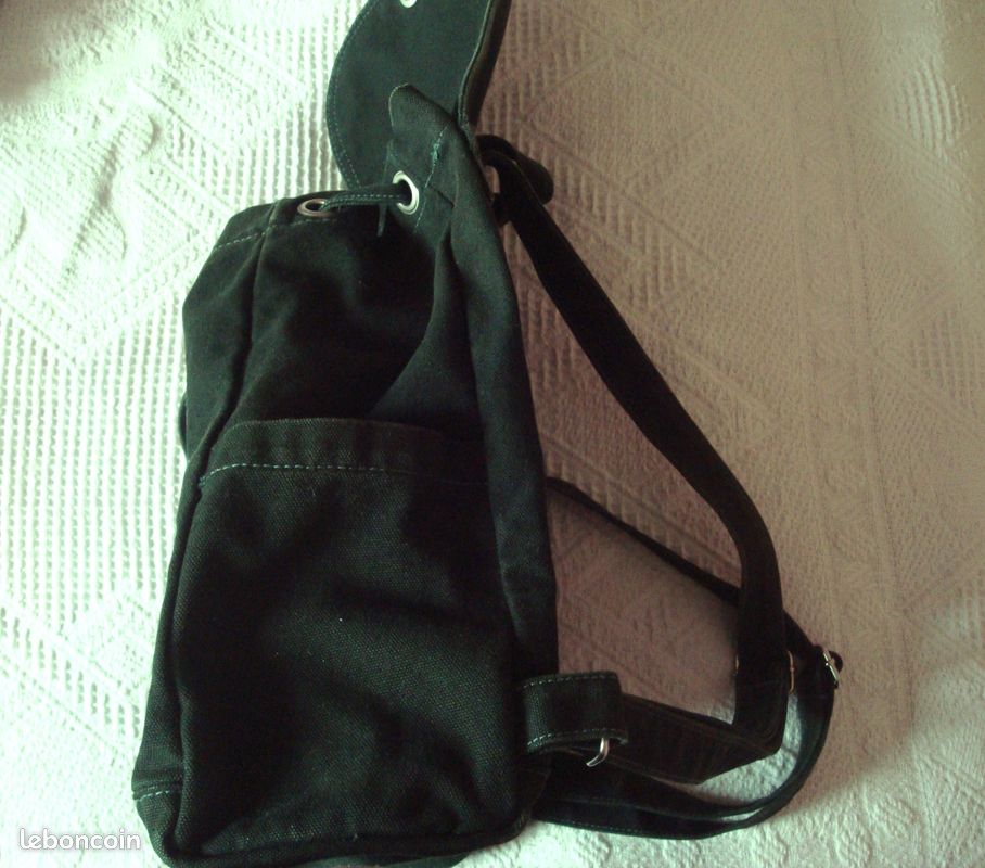 Petit sac à dos vert BAGGU en coton / sac à main (image 6)