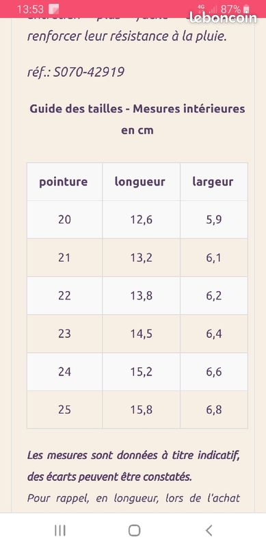 Bébé Taille Chaussure Mesure Pied En Cm Pointure En Cm Taille