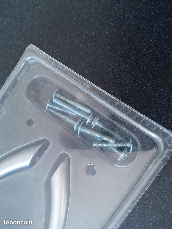 Paire de poignées cuisine IKEA arrondies gris alu (image 3)
