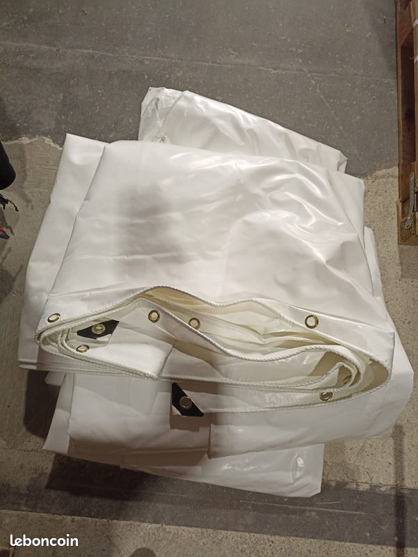 Bâche 6 x 8 m Blanc (650 g /m²) (image 1)