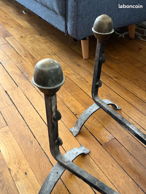 Chenets, Accessoires De Cheminée en vente sur , Antiquités & Vintage - 19ème Siècle