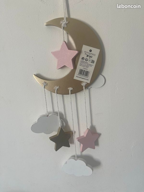 Decoration murale bébé fille atmosphera lune etoile (image 5)